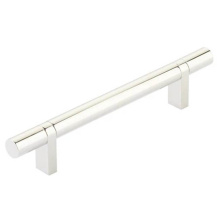 Emtek 84154.RCBUS14.SMUS14 - Select Cabinet Pull 5'' C-C,  Rectangular Bar Stem US14, Smooth Bar US14