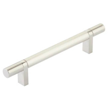 Emtek 84154.RCBUS15.SMUS15 - Select Cabinet Pull 5'' C-C,  Rectangular Bar Stem US15, Smooth Bar US15