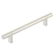 Emtek 84155.RCBUS15.SMUS15 - Select Cabinet Pull 6'' C-C,  Rectangular Bar Stem US15, Smooth Bar US15