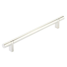 Emtek 84156.RCBUS14.SMUS14 - Select Cabinet Pull 8'' C-C, Rectangular Bar Stem US14, Smooth Bar US14