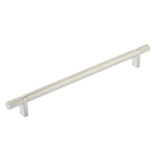 Emtek 84157.RCBUS15.KNUS15 - Select Cabinet Pull 10'' C-C, Rectangular Bar Stem US15, Knurled Bar US15