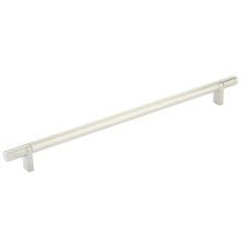 Emtek 84158.RCBUS15.SMUS15 - Select Cabinet Pull 12'' C-C, Rectangular Bar Stem US15, Smooth Bar US15