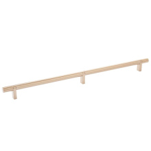 Emtek 84159.RCBSCU.SMSCU - Select Cabinet Pull 16'' C-C, Rectangular Bar Stem Satin Copper, Smooth Bar Satin Copper