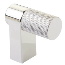 Emtek 86659.RECUS14.KNUS14 - Select Cabinet Finger Pull 2'' overall, Rectangular Stem US14, Knurled Bar US14