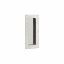 Emtek 222304US14 - Modern Rectangular, 4'' Knurled Flush Pulls with plain pocket, US14PVD