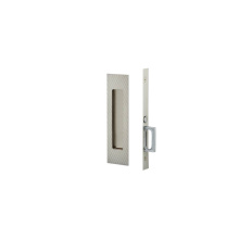 Emtek 2194US15 - Passage, Knurled Narrow Modern Rectangular Pocket Door Mortise Lock, US15