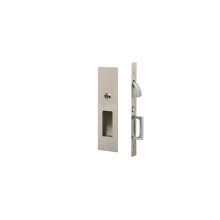 Emtek 2195US15 - Privacy, Knurled Narrow Modern Rectangular Pocket Door Mortise Lock, US15