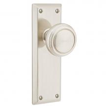Emtek 8104WMUS19 - Passage, Sideplate Locksets Quincy Non-Keyed 7-1/8'', Wembley Lever, US19