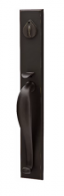 Emtek 450613DLHMB - Rectangular Full Length Tubular Entry Set - Medium Bronze, Durango Lever, Dummy Function