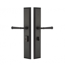 Emtek 1L1M25HECLHUS19 - Large Multi Point, Dummy Pair, Hub Above Handle, Melrose Style, 2.9'' x 17.5''