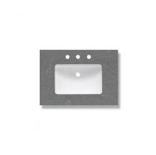 Fairmont Designs TQ-S3022SG8 - 2inch - 30'' Spectre Grey (SG) Quartz Top - 8'' widespread