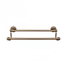 Top Knobs ED11GBZF - Edwardian Bath Towel Bar 30 In. Double - Rope Backplate German Bronze