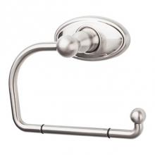 Top Knobs ED4BSNC - Edwardian Bath Tissue Hook Oval Backplate Brushed Satin Nickel