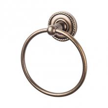 Top Knobs ED5GBZF - Edwardian Bath Ring Rope Backplate German Bronze