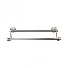 Top Knobs ED7BSND - Edwardian Bath Towel Bar 18 Inch Double - Plain Bplate Brushed Satin Nickel