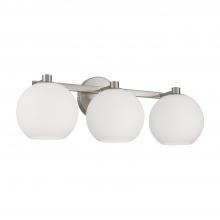  152131BN-548 - 3-Light Circular Globe Vanity in Brushed Nickel with Soft White Glass
