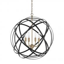 Capital 4234AB - Axis 4 Light Pendant - Aged Brass & Black