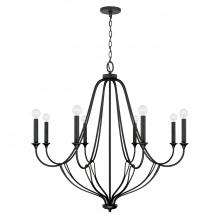 Capital 441681BI - Bentley 8-Light Chandelier - Black Iron