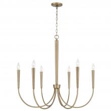 Capital 445961AD - Holden 6-Light Chandelier - Aged Brass