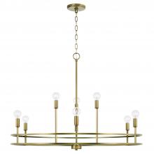Capital 448791AD - Fuller 9-Light Chandelier - Aged Brass
