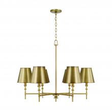 Capital 449761AD-707 - Whitney 6-Light Chandelier - Aged Brass