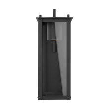  934611BK-GL - Hunt 15" Outdoor Wall Lantern - Black