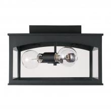 Capital 946731BK - Burton 3-Light Outdoor Flush - Black