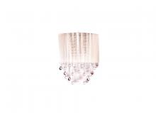  HF1511-WHT - Beverly Drive Collection White Silk String and Crystal Wal Sconce
