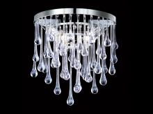  HF1800-PN - Hollywood Blvd. Collection Polish Nickel / Clear Glass Tear Drops Round Wall Sconce