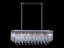  HF1807-PN - Hollywood Blvd. Collection Polished Nickel and Tear Drop Crystal Rectangle Hanging Fixture