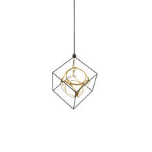 Kuzco Lighting Inc CH19226-BK/AN - Monza Pendant - Black & Antique Brass