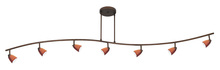 CAL Lighting 954-77L-RU/AM - Serpentine Seven Light With Glass and Bulbs
