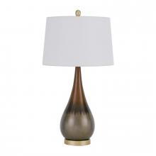  BO-2994TB - 150W 3 way Carmi metal table lamp with hardback taper drum fabric shade