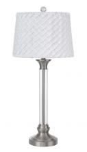  BO-2998TB - 150W 3 way Ruston crystal/metal table lamp with pleated hardback shade