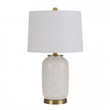  BO-3022TB - 150W 3 way Sedalia ceramic table lamp with hardback fabric shade