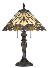 CAL Lighting BO-2801TB - Tiffany Table Lamp with Pull Chain Switch