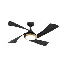  52846 - Casablanca 52 In Vespucci Matte Black Damp Rated Ceiling Fan With LED Light Kit and Handheld Remote