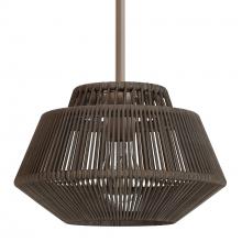  13215 - Hunter Brookhollow Sable Rattan and Sable 1 Light Pendant Ceiling Light Fixture