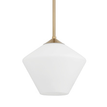 Hunter 48101 - Hunter Celestial Valley Alturas Gold with Cased White Glass 1 Light Pendant Ceiling Light Fixture
