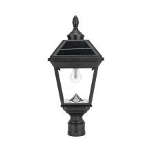  96B50012 - Imperial Bulb II Solar Post Light with 3" Fitter - Black