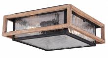 Vaxcel International T0241 - Modoc 12-in Outdoor Flush Mount Ceiling Light Textured Dark Bronze and Distresse