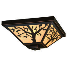 Vaxcel International T0356 - Alberta 14-in Outdoor Flush Mount Ceiling Light Burnished Bronze