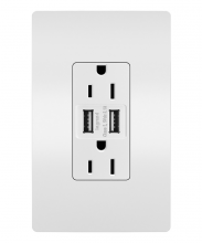  TM826USBWPW2CCV4 - radiant? 15A Tamper-Resistant USB Outlet, White