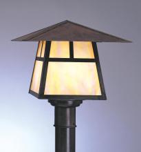Arroyo Craftsman CP-15BTN-BZ - 15" carmel post mount with bungalow overlay