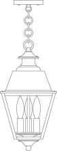 Arroyo Craftsman INH-8MRRM-P - 8" inverness pendant with metal roof