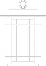 Arroyo Craftsman OPH-9CS-VP - 9" oak park pendant