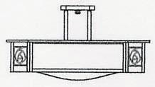 Arroyo Craftsman SCCM-21WO-BK - 21" saint clair inverted semi-flush ceiling mount