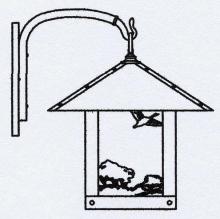 Arroyo Craftsman TRB-16GSTN-BZ - 16" timber ridge wall bracket with goose filigree