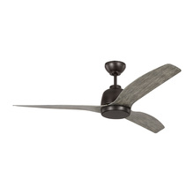  3AVLR54AGPD - Avila 54" Dimmable Integrated LED Indoor/Outdoor Aged Pewter Ceiling Fan with Light Kit