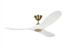 Visual Comfort & Co. Fan Collection 3MAVR52RZWBBS - Maverick 52" - Burnished Brass with White Blades
